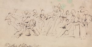 De hertogin van Gordons rout door Thomas Rowlandson